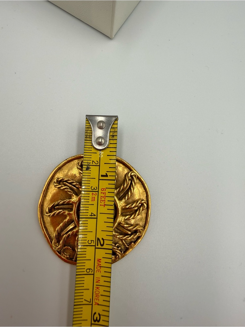 CHANEL Gold-Tone Sunburst CC Medallion Necklace Pendant - Picture 6 of 6